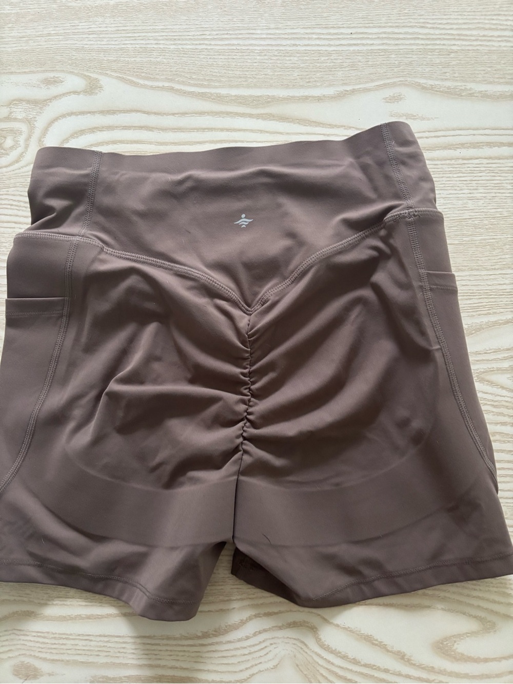 HALARA butt lifting scrunch tummy control High-Waist Bike Shorts in Brown